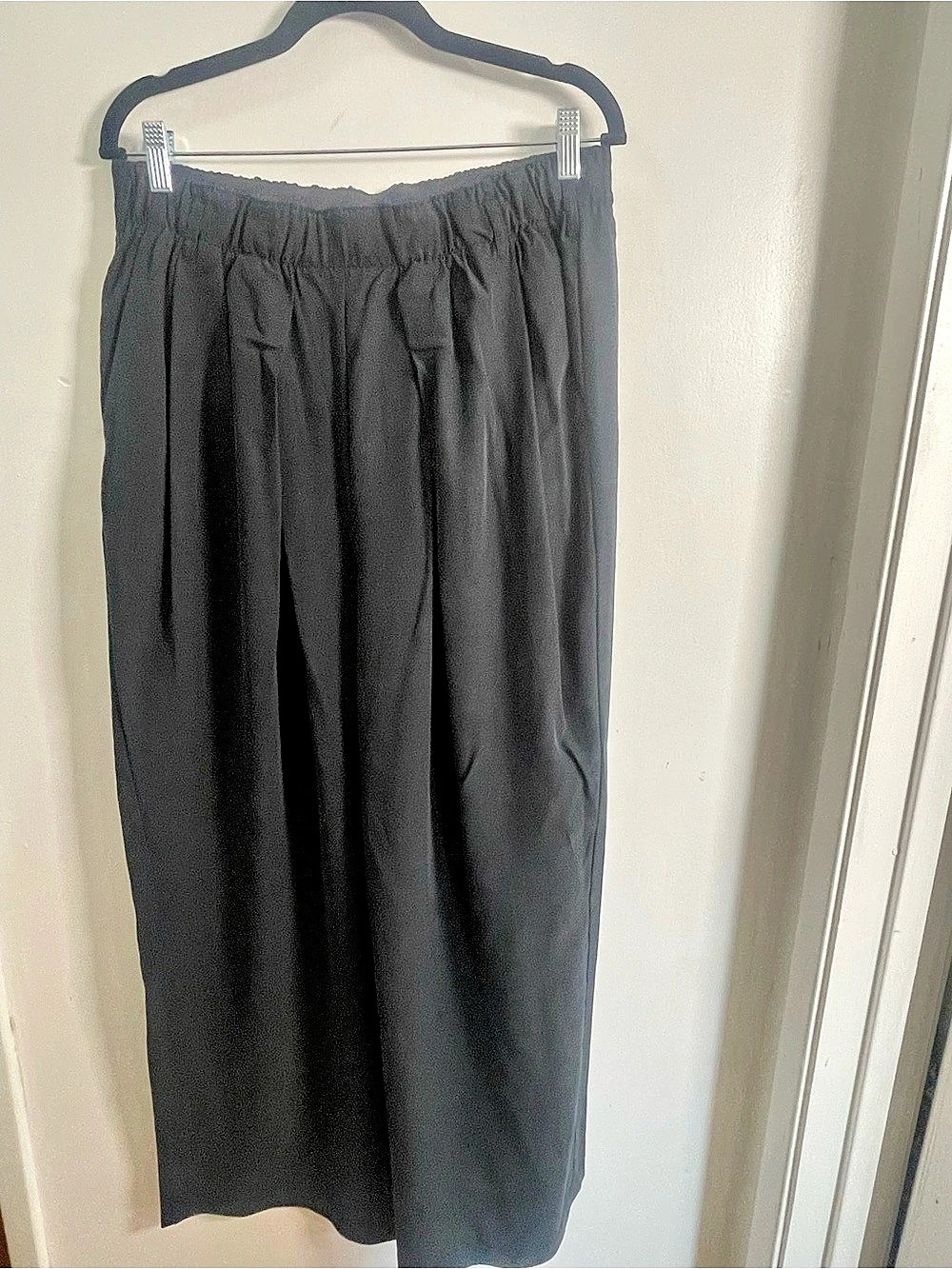 Free People Black Modal Wide Leg Pull On Pants M
